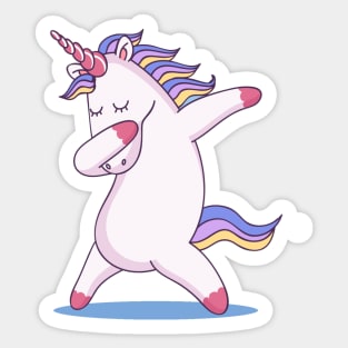 Dabbing Unicorn Sticker